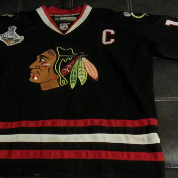 JONATHAN TOEWS CHICAGO BLACKHAWKS BLACK REEBOK PREMIER JERSEY XX-Large - Picture 2 of 14
